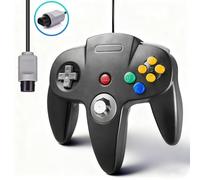 miadore Retro 64 Bit Joypad N64 Controller,Wired Gamepad Controller Joystick for N64 Console N64 System,Plug and Play,Black