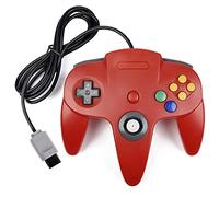 miadore Retro Wired 64 Bit N64 Controller,Wired Gamepad Controller Joystick for N64 Console N 64 System,Red