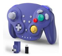 miadore Wireless NGC Controller, 2.4GHz NGC Switch online Controller compatible with Gamecube/Switch/Windows PC/MAC OS/Raspberry Pi, Purple