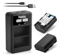 Miady 2 Pack LP-E6 Charger and Replacement Battery-for Camera