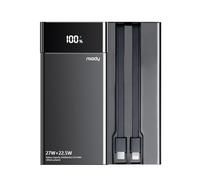 Miady 20000mAh Power Bank - 27W Fast Charging with Built-in USB-C, Compatible with iPhone 17/16/15/14, iPad, Galaxy S24, Oneplus, Android Devices，Switch 2