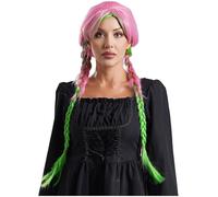 Miaeowve Womens Anime Demon Slayer Characters Role Play Wigs Kimetsu no Yaiba Mitsuri Halloween Cosplay Wigs Type A One Size