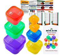 miaform Portion Control Container and Food Plan - 21 Day Portion Control Container Kit for Weight Loss - 21 Day Tally Chart with e-Book (7 Labeled Pcs)