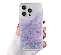 Miagon Luminous Effect Moving Quicksand Back Case Cover for iPhone XS/X,Noctilucent Glow in the Dark Flowing Glitter Sparkle Liquid Clear Bumper for Women Girls