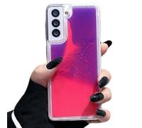 Miagon Luminous Effect Quicksand Back Case Cover for Samsung Galaxy S24 Ultra,Noctilucent Glow in the Dark Flowing Fluorescent Sparkle Liquid Clear Bumper