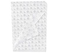 MIAHART 100 pcs Silver Christmas Snowflake Tissue Paper Sheets 50 * 35cm Christmas Wrapping Paper for DIY and Craft Gift Bags Decorations
