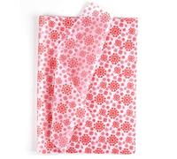 MIAHART 60 Sheets Christmas Snowflake Tissue Paper Red Snowflake Bulk 50 * 35cm Christmas Wrapping Paper for DIY and Craft Gift Bags New Year Decorations
