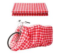 Miaija 2 Pcs Jumbo Christmas Bike Bag 60 * 80 Inch Plastic Oversized Present Bag Extra Large Bicycle Gift Bags Red White Tartan Reusable Bike Wrapping for Party Favors Birthday Xmas