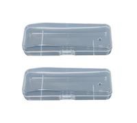 Miaija 2Pieces Razor Storage Box Square Transparent Shaving Box Plastic Protector Case for Men Outdoor Camping Travel