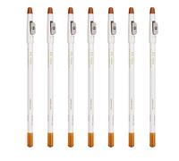 Miaija 6 Pieces Barber Pencils White Professional Beard Pencil with Built-in Sharpener Hairline Outliner Pencil Whiskers Shaping Trace Pencils for Men