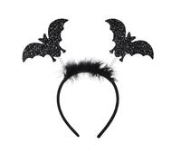 Miaija Bat Headband Black Feather Glitter Bats Hairband Bat Boppers Fancy Dress Alice Hair Band Halloween Deeley Bopper Animal Headband for Women Girls
