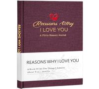 Miaikoe B5 Reasons Why I Love You Journal, A Fill-in Memory Fabric Meaningful Gifts for Couples, Her and Him Anniversary Christmas Stocking Stuffer (Purple)