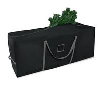 Miaikoe Christmas Tree Storage Bag - Fits Up to 7.5 FT, Waterproof Heavy Duty 600D Oxford Xmas Holiday Tree Bag with Dual Zipper & Durable Handles 127 x 38 x 50cm (Black)
