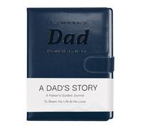 Miaikoe Dad's Life Story Journal with 250+ Prompt Questions, Family Keepsake Book for Dad to Share His Memories for Birthday Father's Day Christmas (Blue)