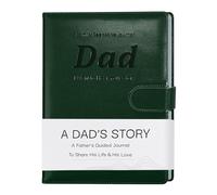 Miaikoe Dad's Life Story Journal with 250+ Prompt Questions, Family Keepsake Book for Dad to Share His Memories for Birthday Father's Day Christmas (Dark Green)