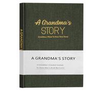 Miaikoe Grandma's Life Story Journal Family Keepsake Linen Book for Grandma to Share Her Memories, with 250+ Prompt Questions Gift for Birthday Mother's Day Christmas (Dark Green)