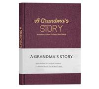 Miaikoe Grandma's Life Story Journal Family Keepsake Linen Book for Grandma to Share Her Memories, with 250+ Prompt Questions Gift for Birthday Mother's Day Christmas (Purple)