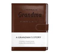 Miaikoe Grandma's Life Story Journal with 250+ Prompt Questions, Family Keepsake Book for Grandma to Share Her Memories for Birthday Mother's Day Christmas (Brown)