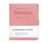 Miaikoe Grandma's Life Story Journal with 250+ Prompt Questions, Family Keepsake Book for Grandma to Share Her Memories for Birthday Mother's Day Christmas (Pink)