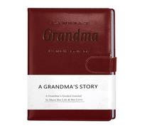 Miaikoe Grandma's Life Story Journal with 250+ Prompt Questions, Family Keepsake Book for Grandma to Share Her Memories for Birthday Mother's Day Christmas (Red)