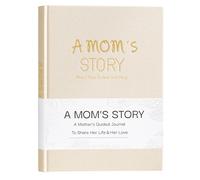 Miaikoe Mom's Life Story Journal Family Keepsake Book Linen Hardcover for Mom to Share Her Memories, with 250+ Prompt Questions Book Gift for Birthday Mother's Day Christmas (Beige)
