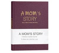 Miaikoe Mom's Life Story Journal Family Keepsake Book Linen Hardcover for Mom to Share Her Memories, with 250+ Prompt Questions Book Gift for Birthday Mother's Day Christmas (Purple)