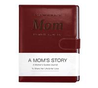 Miaikoe Mom's Life Story Journal with 250+ Prompt Questions, Family Keepsake Book for Mom to Share Her Memories for Birthday Mother's Day Christmas (Red)