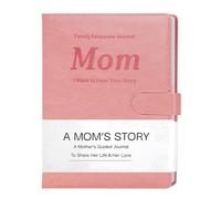 Miaikoe Mom's Life Story Journal with 250+ Prompt Questions, Family Keepsake Book for Mom to Share Her Memories for Birthday Mother's Day Christmas (Pink)