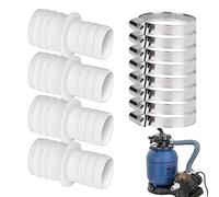 Miake Pool Hose Adapter Set Hose Adaptor Replacement Pool Filter Pump Hose Adapter Effective Pool Drain Pump Adapter for in-tex Pool 32mm and 38mm Hose Connections