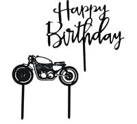 MiaLover 6pcs Motorcycle Cake Topper Acrylic Birthday Cake Decoration for Children, Girls, Boys Party Family Celebrations
