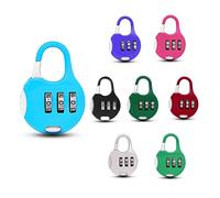 MiaLover 8 Pcs Mini Padlock 3 Digit Resettable Padlock Combination Lock for School Gym Outdoor Shed Hasp Cabinet Travel Suitcase 7 Color