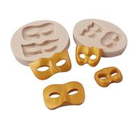 MiaLover Pack of 2 Silicone Cake Mould Silicone Fondant Mould Scroll Mould Prom Mask for Sugarcraft Cake Border Decoration Cupcake Topper Sugarcraft Polymer Clay Soap - Grey