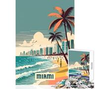 Miami 1000 Piece Jigsaws for Teenagers Boost Memory Retention Effectively Calming Relaxing Leisure Game (50x75cm)