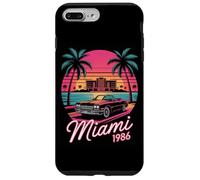 Miami 1986 Retro Convertible Car Ocean Sunset Case for iPhone 7 Plus/8 Plus