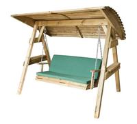 Miami 2 Seater Seat Pad With Back - Green By Zest Outdoor Living