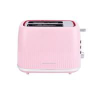 Hamilton Beach Toaster 2 Slice, Miami, 800W, Wide Slots, 7 Browning Levels, Defrost, Reheat & Cancel Functions, Removable Crumb Tray, Cord Storage, Flamingo Pink - HB1420F