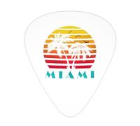 Miami 80s Sunset Guitar Picks Plectrums For Guitar Bass 12 Pack