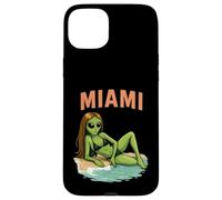 Miami Alien Girl Bikini Model Funny Beach Vacation Case for iPhone 15 Plus