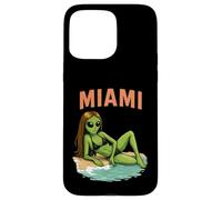 Miami Alien Girl Bikini Model Funny Beach Vacation Case for iPhone 15 Pro Max