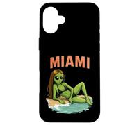 Miami Alien Girl Bikini Model Funny Beach Vacation Case for iPhone 16 Plus