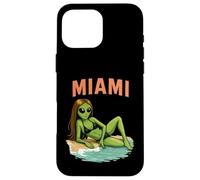 Miami Alien Girl Bikini Model Funny Beach Vacation Case for iPhone 16 Pro Max