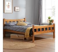 Miami - Antique Solid Pine Wooden Bed Frame - 4ft Small Double - Happy Beds