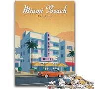 Miami Beach Jigsaws Puzzles 1000 Pieces for Adults Gifts, Challenging Difficult Deal As Gifts for The Whole Family 1000pcs(26x38cm)