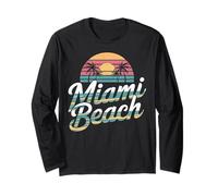 Miami Beach Palm Trees City Travel Design Long Sleeve T-Shirt