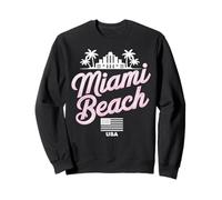 Miami Beach Palm Trees City Travel Design Sweatshirt