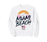Miami Beach Palm Trees City Travel Design Sweatshirt
