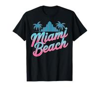Miami Beach Palm Trees City Travel Design T-Shirt