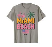 Miami Beach Palm Trees City Travel Design T-Shirt