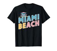 Miami Beach Palm Trees City Travel Design T-Shirt