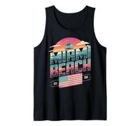 Miami Beach Palm Trees City Travel Design Tank Top